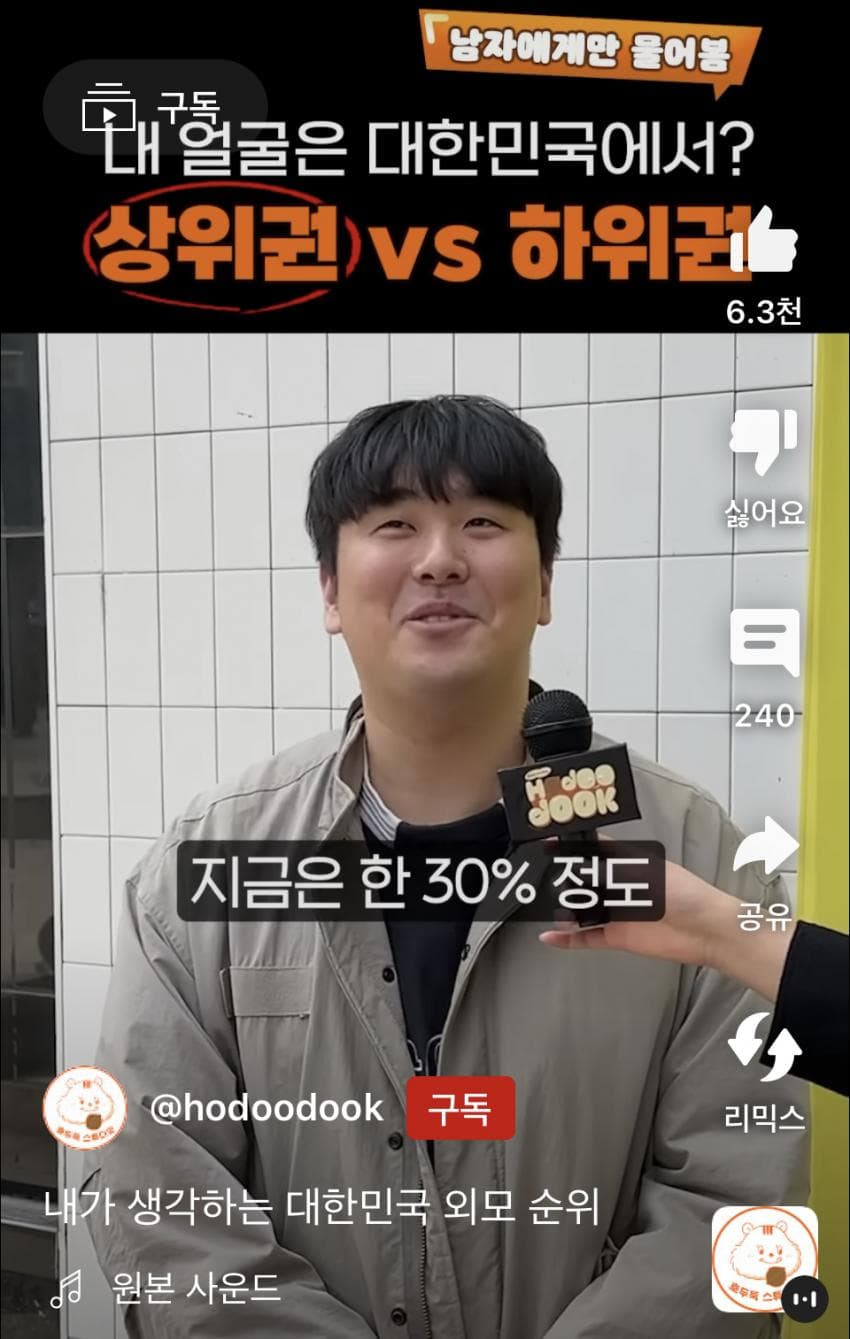 한국남성들이 생각하는 자기 외모 위치2.jpg